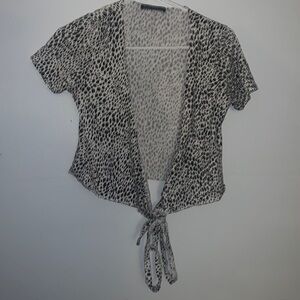 Print Brandy Melville Wrap Top XS